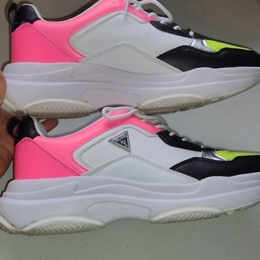 Guess Sneakers size 10 multi-colored pink yellow black